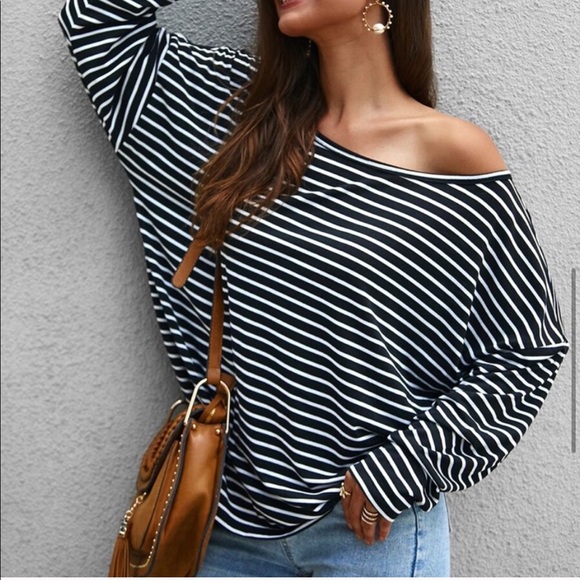 Boho Chic Striped Long Sleeve Top - Picture 5 of 6